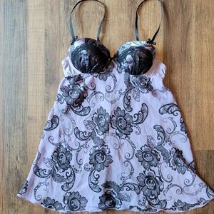 Apt 9 Purple Black Mesh Bra Top
